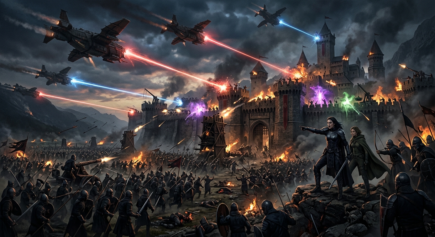 La bataille devant le Bastion des Helsing
