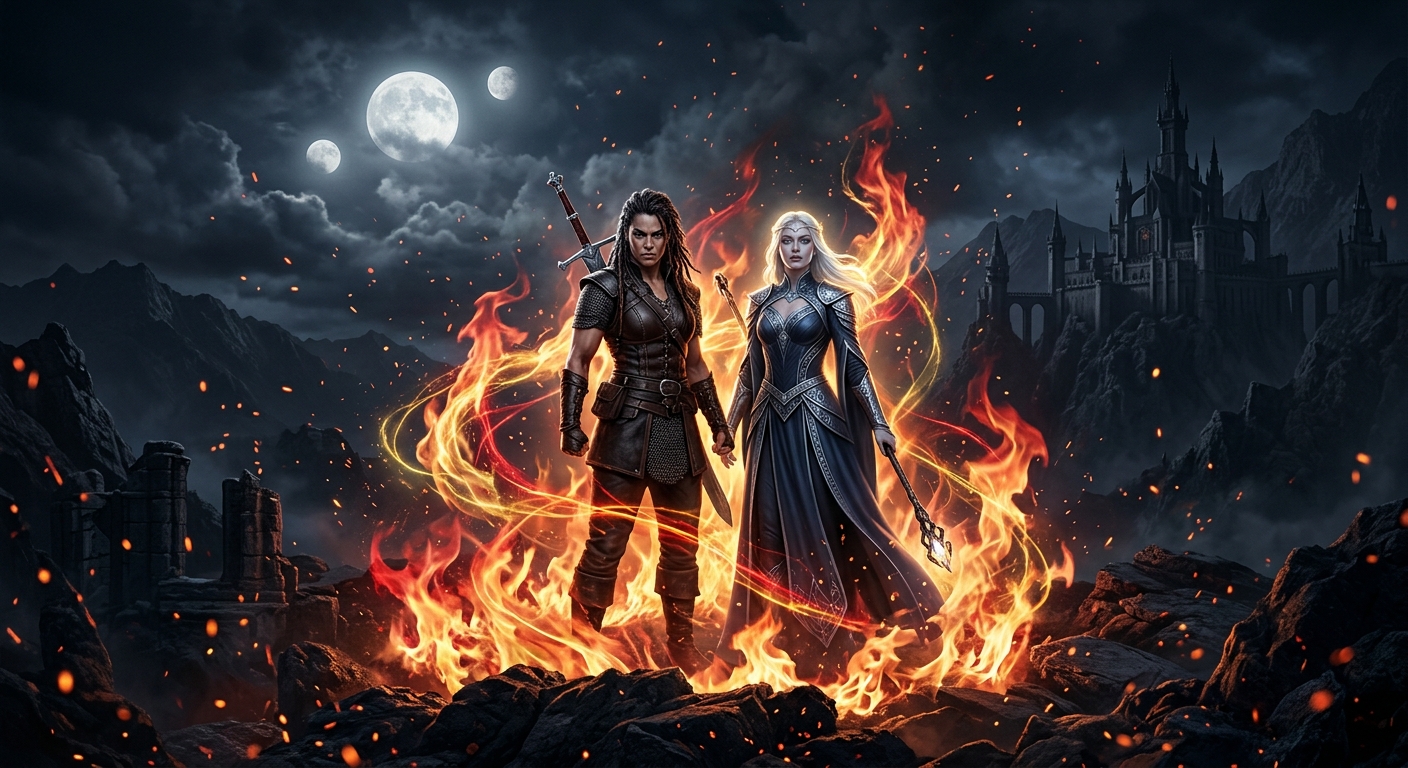 Vanessa et Célesty au cœur des flammes